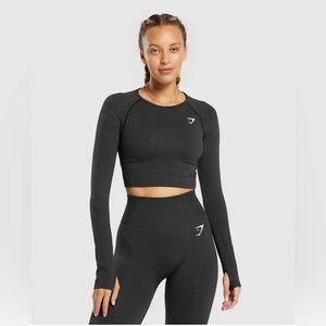 Gym Shark Vital Seamless Set in Black Marl